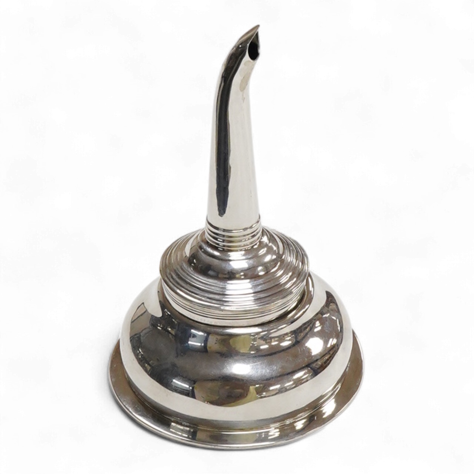 A George III silver wine funnel (a.f.), maker's mark rubbed, London, 1808, 12.8cm, 2.8oz.